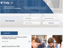 Tablet Screenshot of irdp.ch